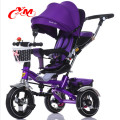 4 in 1 multifunction metal infant tricycle with push handle/metal tricycles for toddlers with back seat/baby tricycle on sale